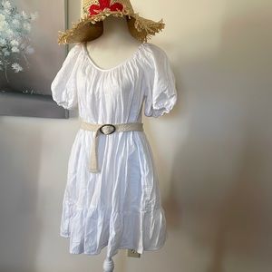 Cotton gauze peasant dress size lg.  nwt.